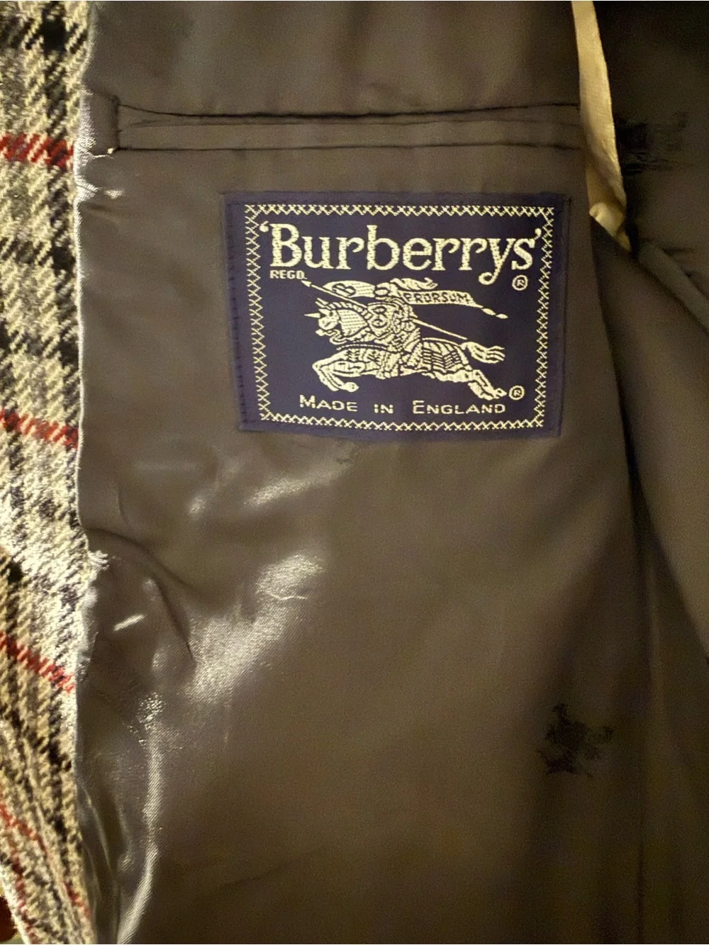Vintage Burberrys 100% Cashmere Sports Coat Made In England Size 40 Short
